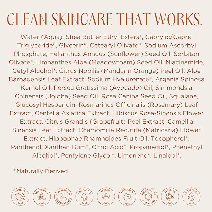 InstaNatural Vitamin C Moisturizer Face Cream, Brightens and Reduces the Look of Fine Lines and Wrinkles, Moisturizing Lotion for Dry Skin, with Hyaluronic Acid, 3.4 FL Oz