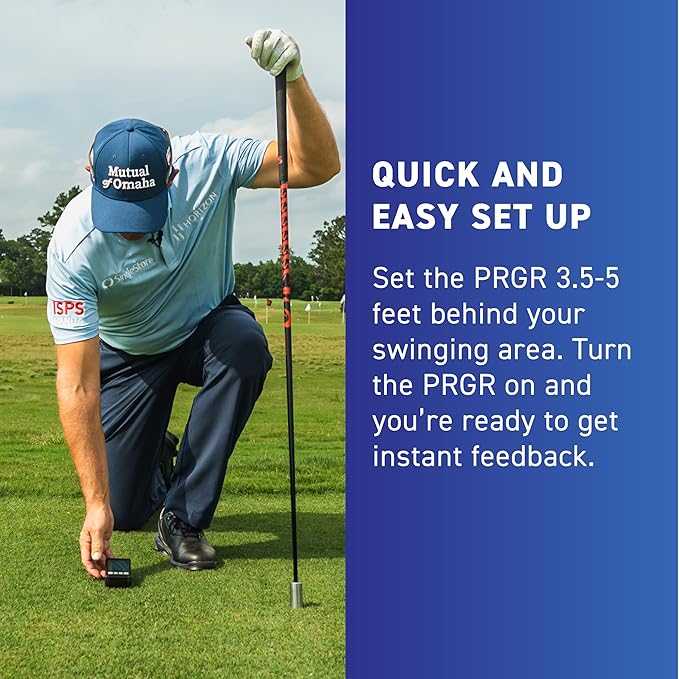 HS 130-A Portable Golf Launch Monitor | Doppler Radar Measures Club & Ball Speed, Smash Factor, Total & Carry Distance | Tracks Swing Speed Training Aids