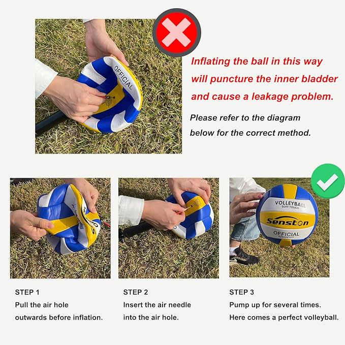 Senston Volleyball Official Size 5 - Waterproof Indoor/Outdoor Soft Volleyball for Kids Youth Adults,Beach Play, Game,Gym,Training