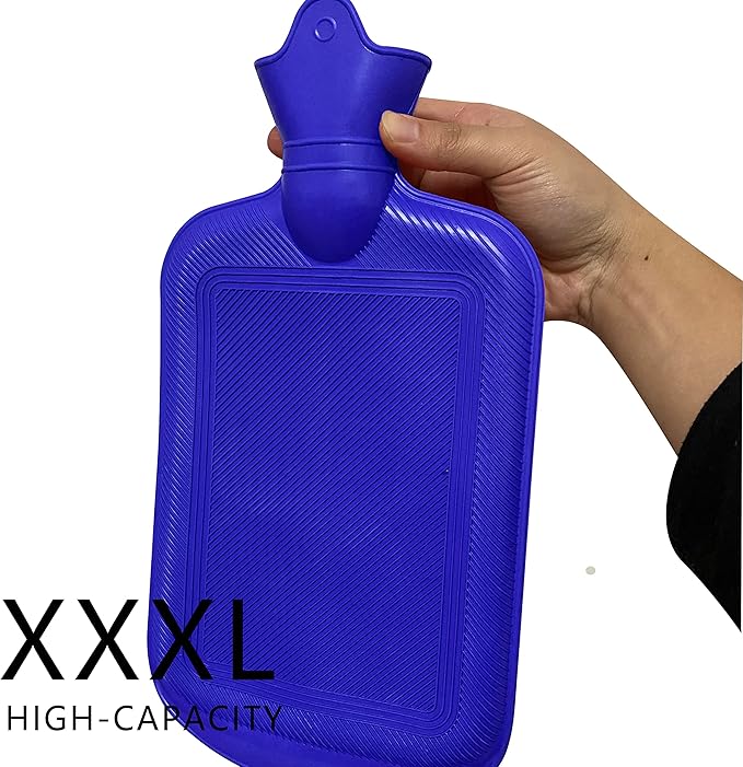 2 L Home Enema Bag Kit with 2 Enema Tips,60 inch Long Silicone Hose, Controlable Water Flow Valve, Hot-Water Bottle for Colon Cleansing Enemas(Blue)