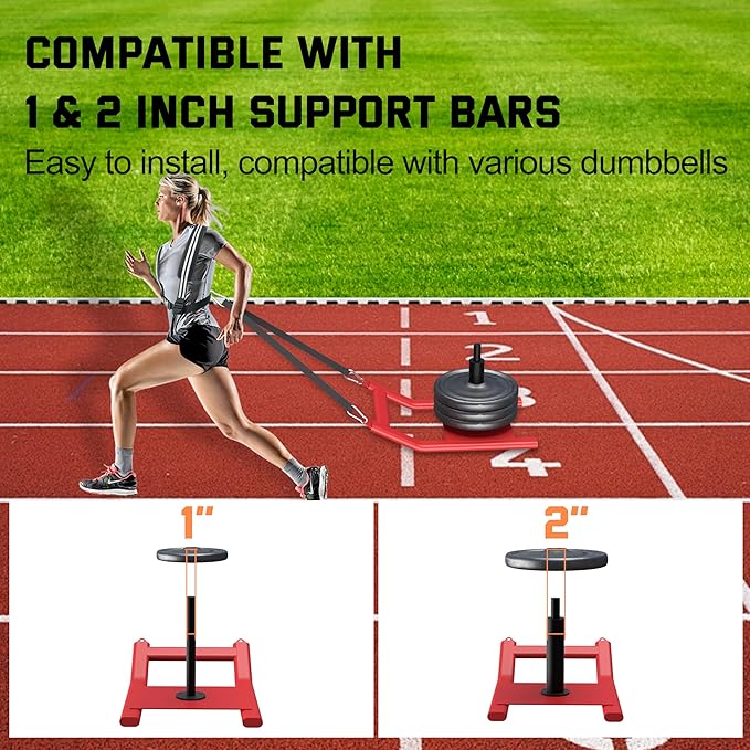 Weight Sled for Training - Heavy Duty Football Sled for Lineman, Sled Pull Workouts, Speed & Strength Training, Football Blocking Sled, Running Sled for Athletes, Weighted Sled for Outdoor & Indoor Workouts