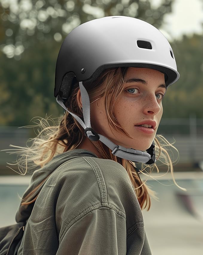 OutdoorMaster Skateboard Cycling Helmet - Two Removable Liners Ventilation Multi-Sport Scooter Roller Skate Inline Skating Rollerblading for Kids, Youth & Adults