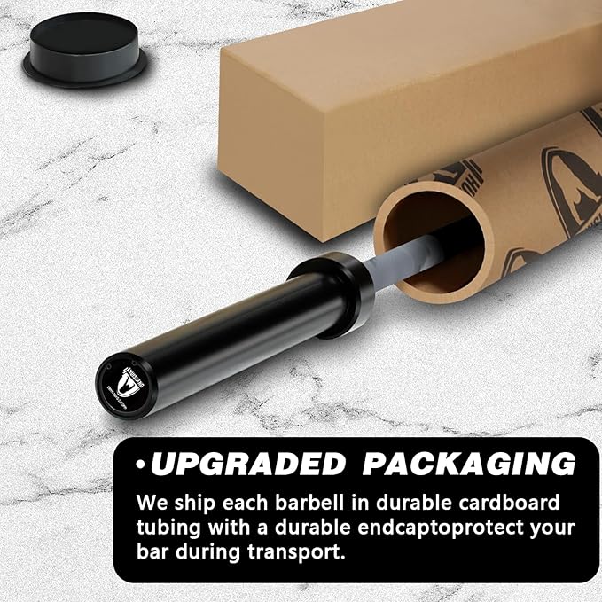 7ft Olympic Barbell for Strength Training and Olympic Weightlifting, 500 700 1000LBS Capacity Available, 2 Inch Bar for Squats, Home Gym Fitness Equipment, Bench Press, Deadlift,Powerlifting