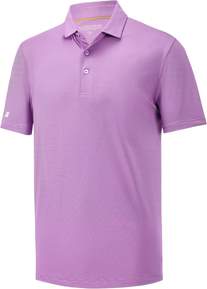 Mens Polo Shirts Short Casual Solid Stylish Dry Fit Performance Designed Collared Golf Polo Shirts for Men
