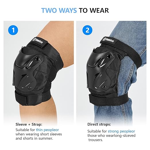 Skating Protective Gear Kids Toddler Knee Pads and Elbow Pads Set, Bike Protection for Kids Wrist Guards for Roller Skating Skateboarding Cycling Black
