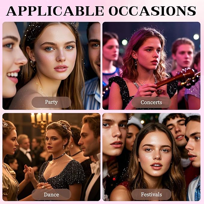 Glitter Spray for Hair and Body, Glitter Body Spray, Quick-Drying Waterproofing Body Shimmer Suitable for Festival Rave,Halloween, Christmas