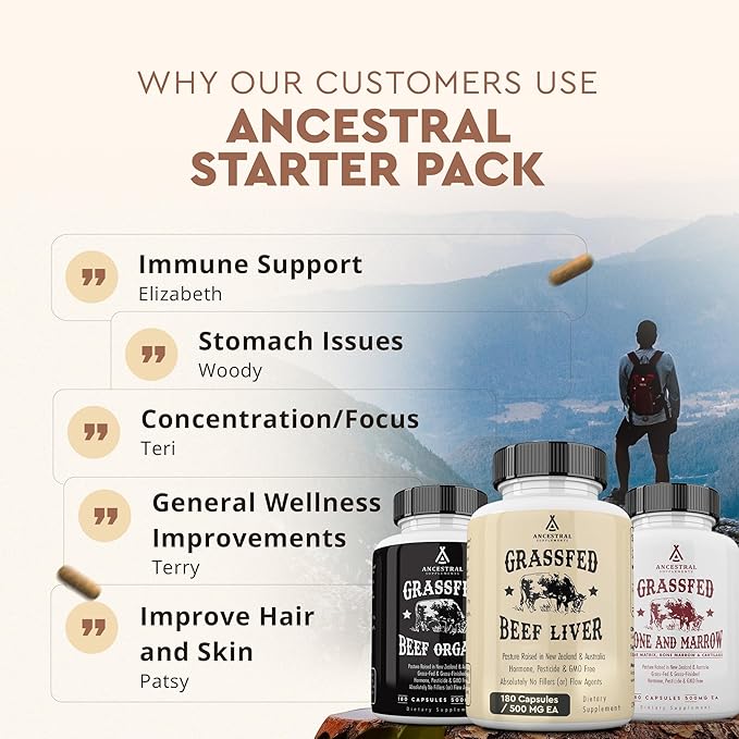 Ancestral Supplements Beef Organs and Stack Variation (Organs Starter Pack)