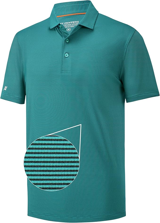 Mens Polo Shirts Short Casual Solid Stylish Dry Fit Performance Designed Collared Golf Polo Shirts for Men