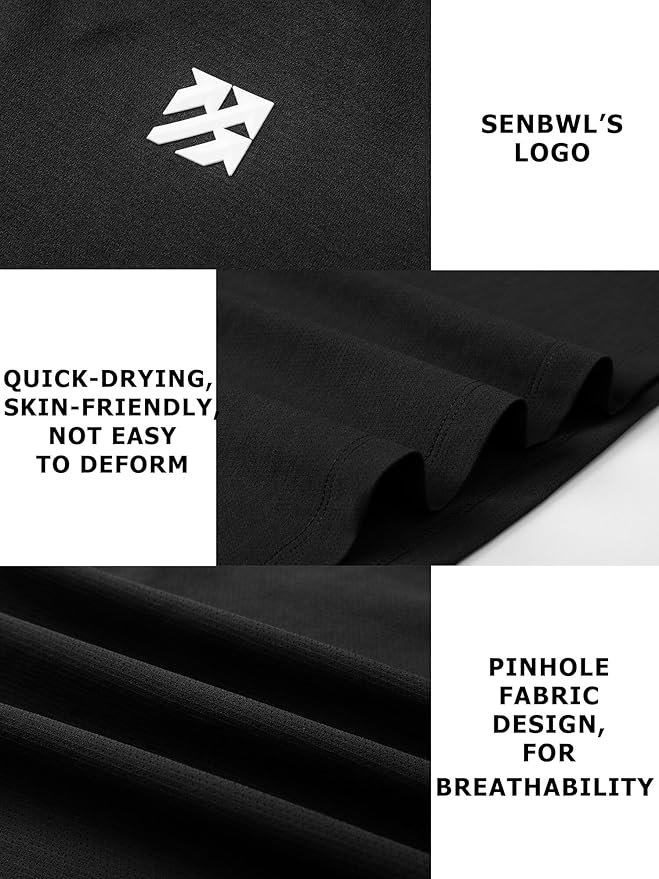 Moisture Wicking Quick Dry Soft Pickleball Workout Hiking Camping Running Shirts for Men Outdoor Sports