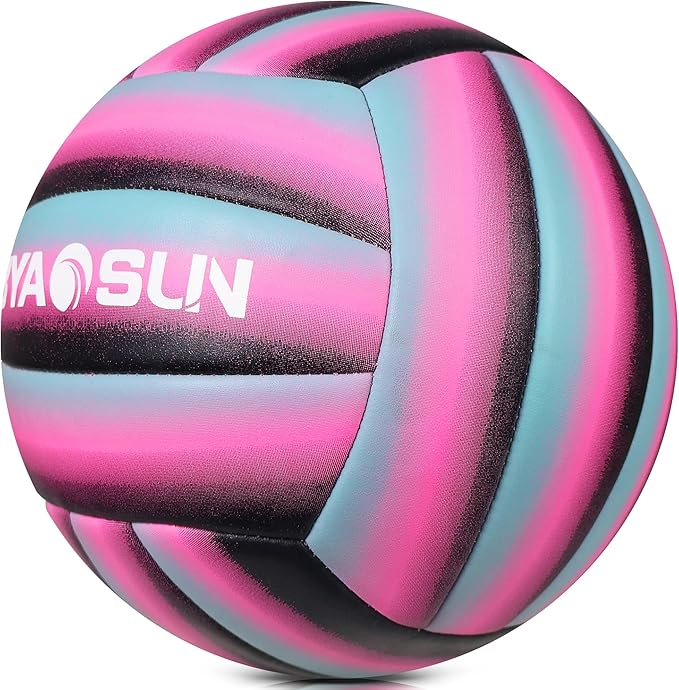 Soft Official Volleyball for Indoor Outdoor Beach, Size 5 Training Volleyball for Beginner Teenager Adult…