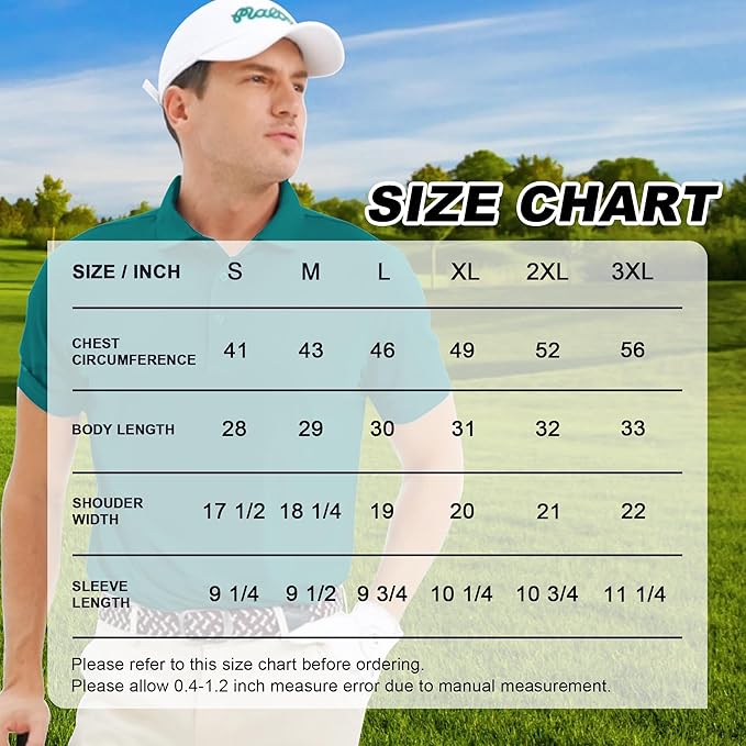 Mens Polo Shirts Short Casual Solid Stylish Dry Fit Performance Designed Collared Golf Polo Shirts for Men