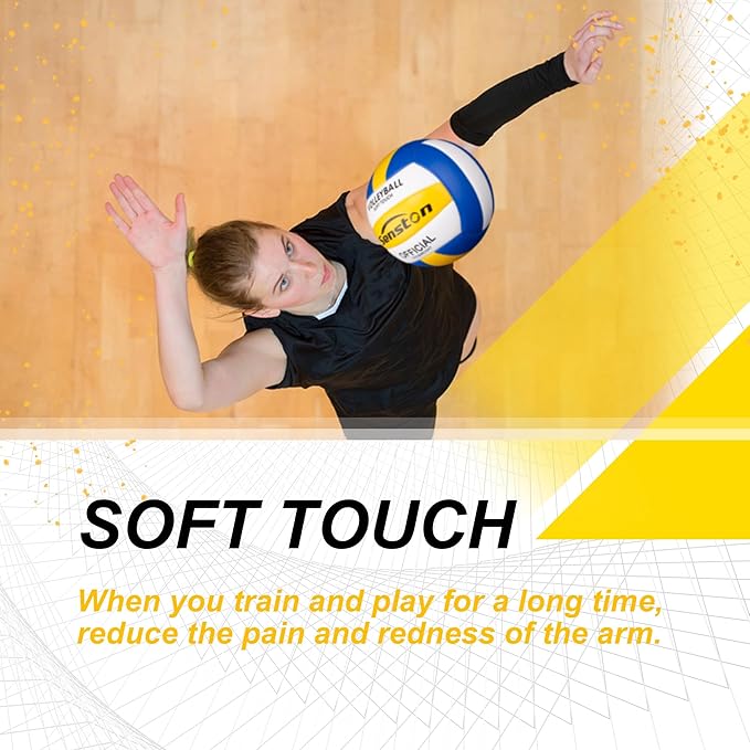 Senston Volleyball Official Size 5 - Waterproof Indoor/Outdoor Soft Volleyball for Kids Youth Adults,Beach Play, Game,Gym,Training