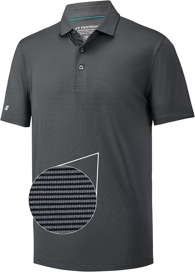 Mens Polo Shirts Short Casual Solid Stylish Dry Fit Performance Designed Collared Golf Polo Shirts for Men