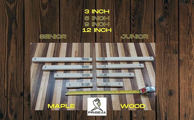Prise | Solid Hockey Wood Stick Extention That fits All Composite Hockey Sticks. You can Extend Your Stick up to 12 inches. Very Robust, The tip is Made of Hardwood and Handmade.