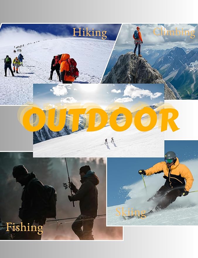 MAGCOMSEN Snow Pants for Men Water Resistant Fleece Lined 5 Zipper Pockets Winter Snowboard Hiking Insulated Ski Pants