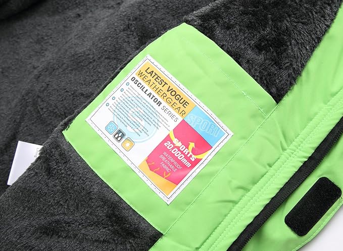 Keevoom Boys Winter Coat Ski Jacket Windproof Kids Snowboard Warm Fleece Snow Coat Waterproof Outdoor Hooded Ski Coats