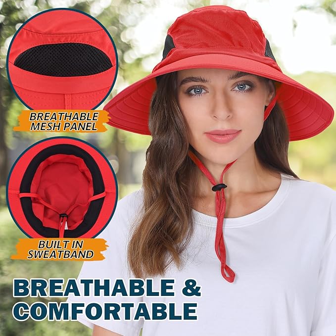 EINSKEY Wide Brim Sun Hat, UPF 50+ UV Protection Waterproof Packable Bucket Hat for Men & Women, Fishing Hiking Beach Garden