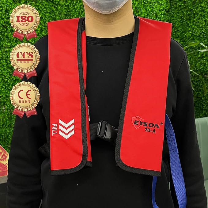 Manual Inflatable Life Jacket|Life Vest for Adults|PFD Low Profile|Supports up to 330 lbs(YSH700)