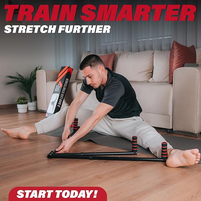 Split Machine for Flexibility with Trainer APP – Adjustable 3 Bar Leg Stretcher to Boosts Range of Motion, Leg and Groin Flexibility with Split Stretcher Machine Timer, for Martial Arts, MMA, Yoga