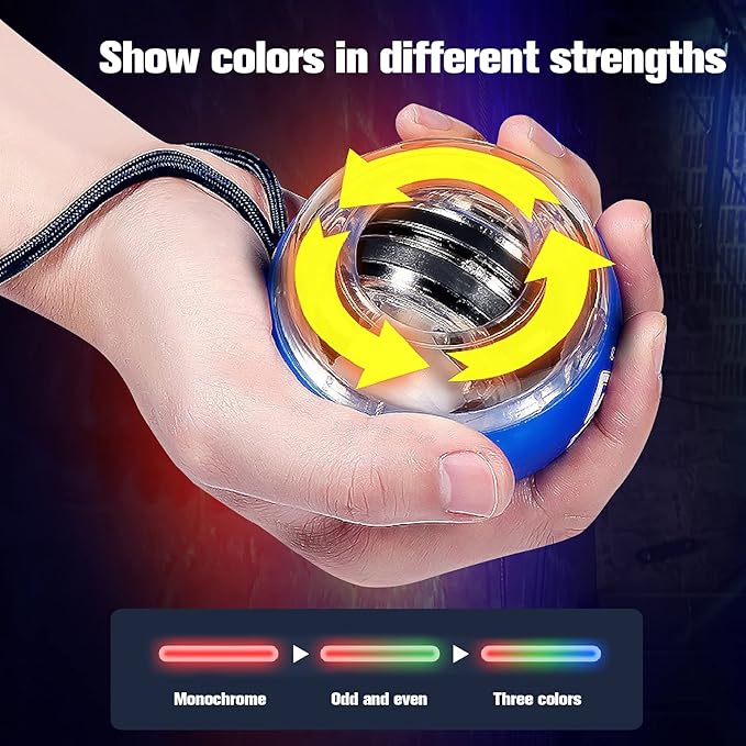 Wrist ball gyroscope forearm trainer, Torque ball, power, automatic start wrist strengthener,
