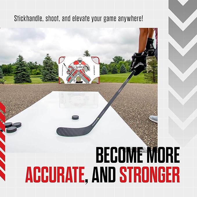 Snipers Edge Hockey - Hockey Shooting Pad - Simulates Real Ice, Heavy Duty, Weather Proof Coating, Portable and Convenient