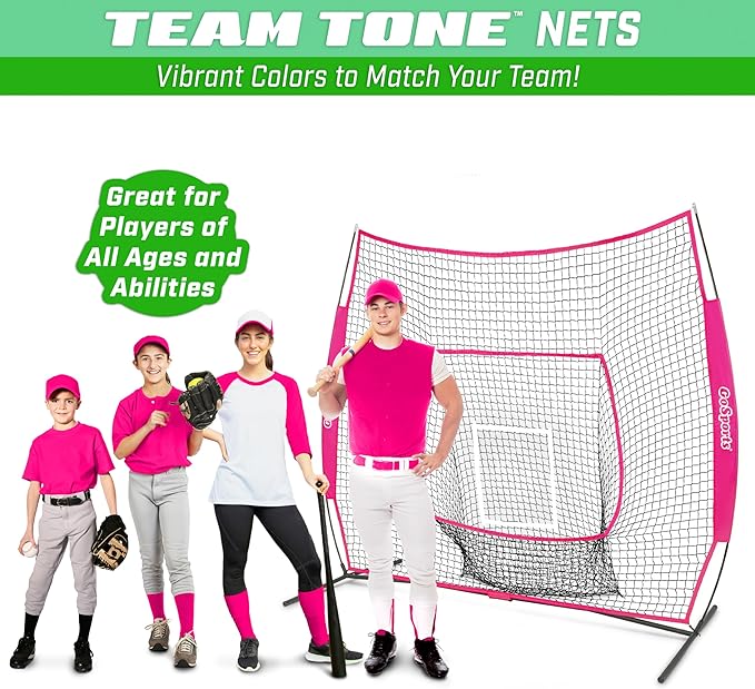 GoSportsGoSports Team Tone 7' x 7' Baseball & Softball Practice Hitting & Pitching Nets in Team Colors