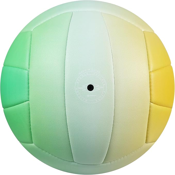 Size 5 Volleyball - Durable PU Leather, Indoor/Outdoor. Soft Control, Great Airtightness for Training/Games. Ideal for All Ages
