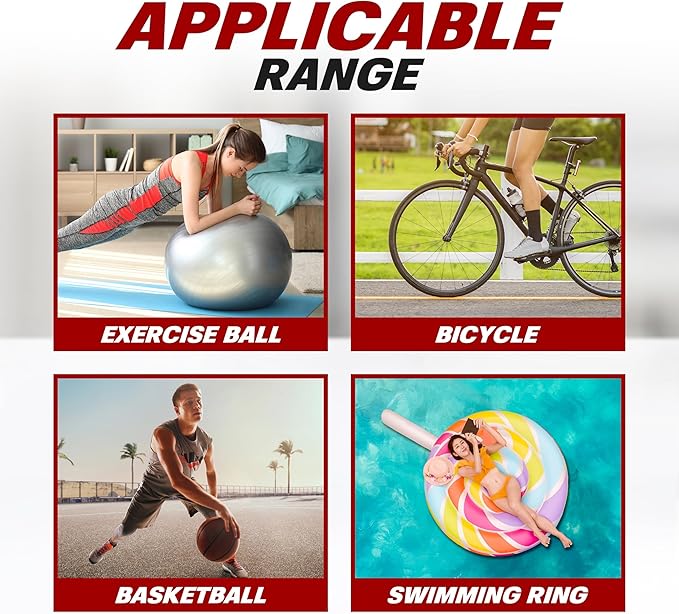 BV Mini Bike Pump Portable Frame Pump, Shock Pump for Bike Shock, Air Ball Pump Inflator with Ball Pump Needles, Mini Pump Fits Presta & Schrader- Smart Valve