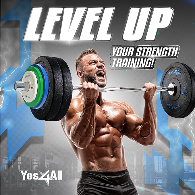 Yes4All Fractional Weight Plates Set, Available In Steel And Rubber, Set of 2/4/6 Plates in 1.25LB, 2.5LB, or 5LB Sizes, Micro Change Plates for Dumbbell and Olympic Barbell Weightlifting