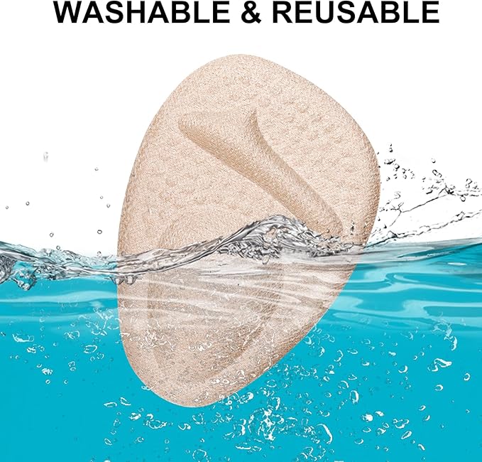 Heel Cushion Pads, Metatarsal Pads for Women, Ball of Foot Cushions, Liners for Pain Relief, Prevent Blisters Friction, Shoe Inserts for Loose Shoes to Make Fit Tighter (4 Pairs)