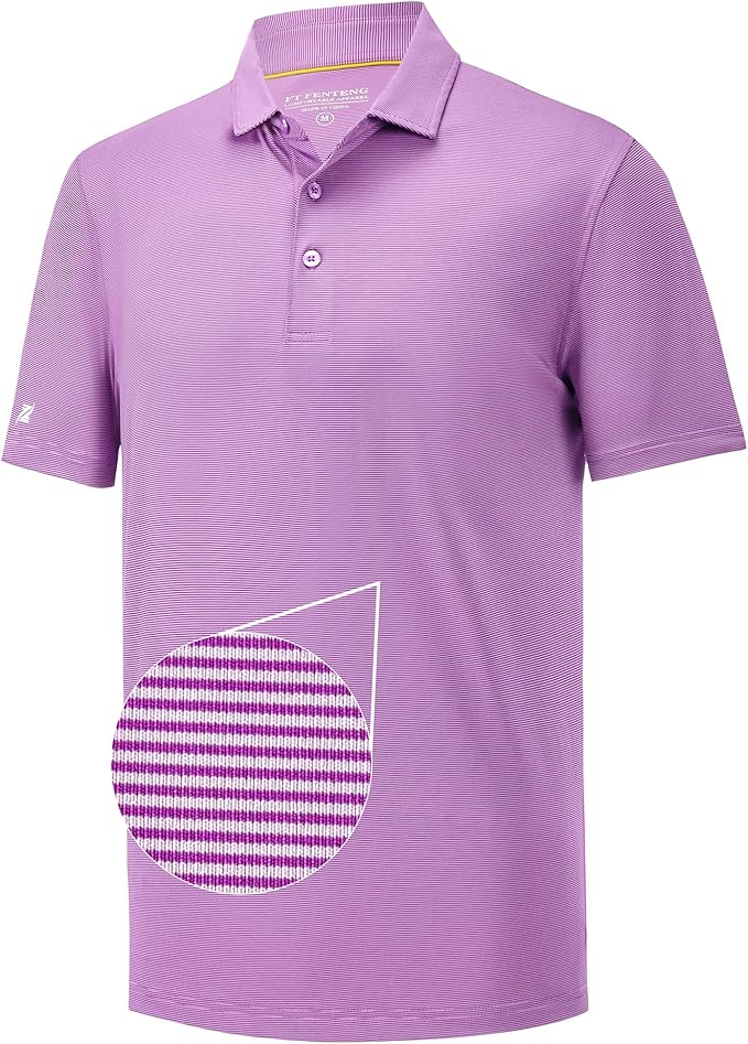 Mens Polo Shirts Short Casual Solid Stylish Dry Fit Performance Designed Collared Golf Polo Shirts for Men
