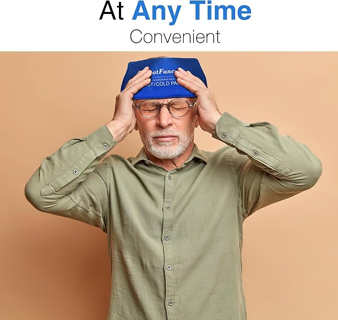 LotFancy Ice Pack for Injuries, 4 Reusable Hot Cold Packs for Therapy, Cooling or Heating Gel Pad for First Aid, Back, Shoulder, Neck, Head, Feet Pain Relief, 10.5 x 5 Inches