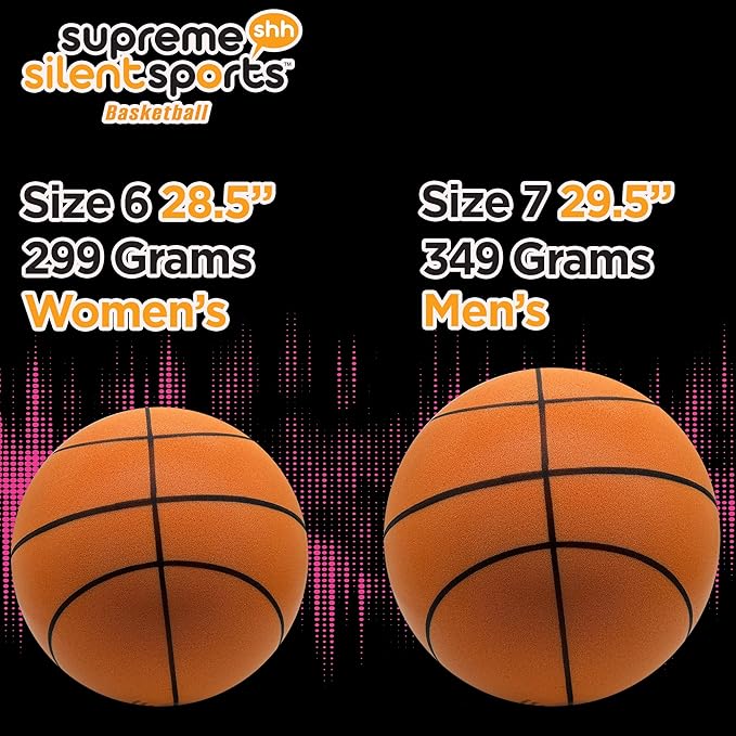 Basketball | Quiet Indoor Safe Premium Foam Ball for Training, Dribbling & Playing, Gift for 3+, Boys & Girls, Never Shrunken or Inflated | Orange (1 Pack)