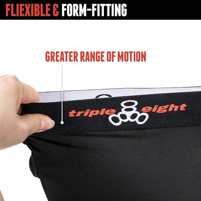 Triple Eight Bumsaver Padded Shorts for Skateboarding, Roller Skating, Roller Derby, Inline Skating, Snowboarding and Skiing