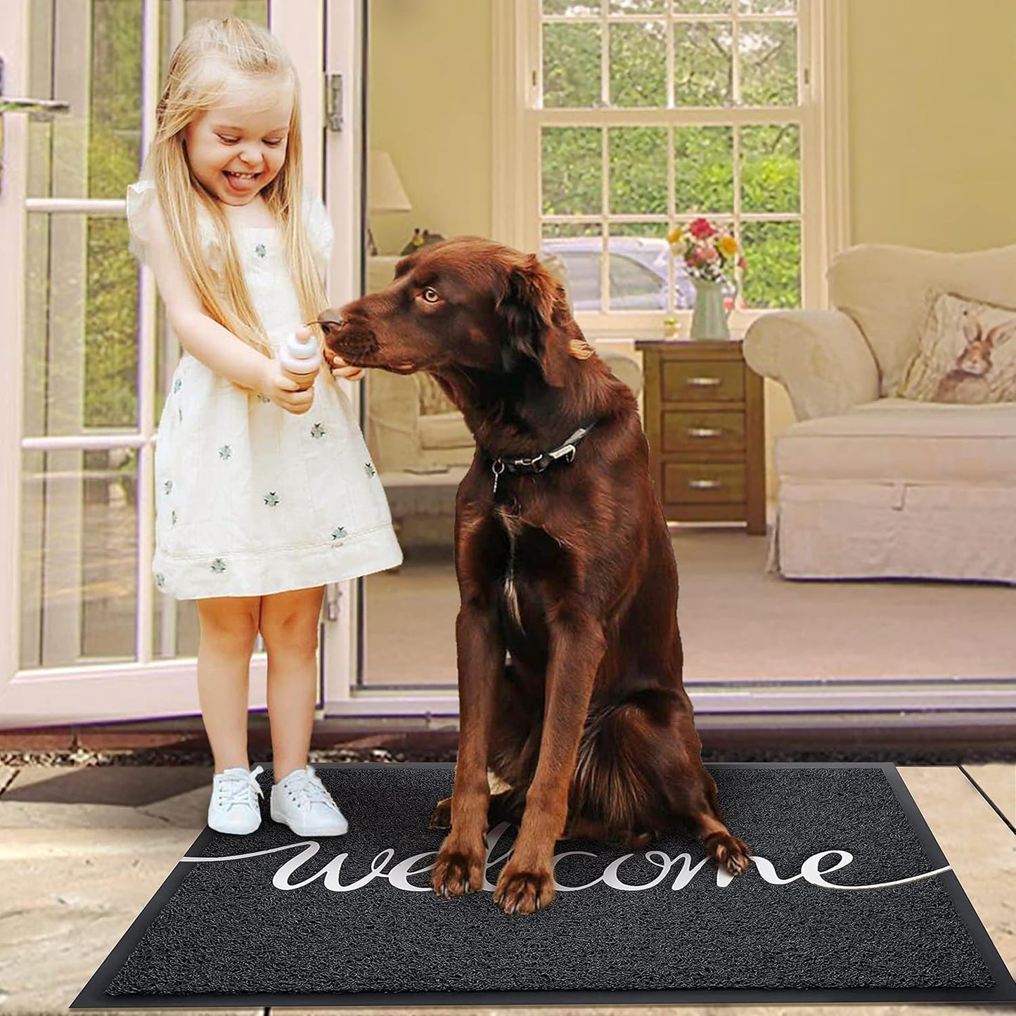 EARTHALL Funny Welcome Mats Outdoor, Front Door Mat for Outside Entry, Doormat Outside/Inside Entrance, Entry Door Rugs for Entryway Indoor, Outdoor Mats for Home Entrance, Front Porch Decor 36"x24"
