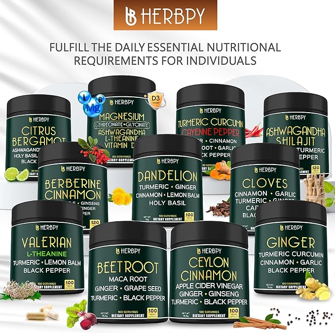 6in1 Premium Ceylon Cinnamon Supplement Plus Apple Cider Vinegar, Turmeric, Ginger, Ginseng - Weight Management, Digestion - 100 Vegan Capsules