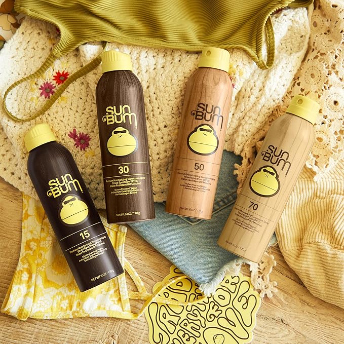 Sun Bum Original SPF 15 Sunscreen Body Spray - Broad Spectrum Moisturizing Sunscreen with Vitamin E - Hawaii 104 Act Compliant (Made without Octinoxate & Oxybenzone) - 6 oz