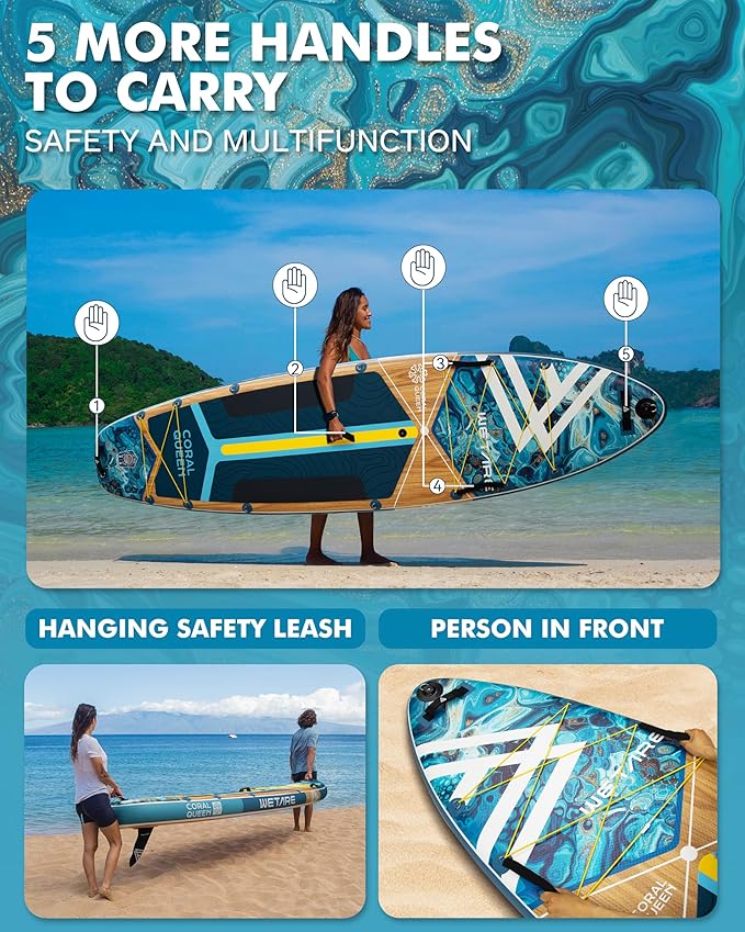 11'6"x35" Inflatable Paddle Board, 450lbs Extra Wide Stand Up Sup Board for Adults, Blow Up Paddleboard Kayak Non-Slip Stable Deck Boat for Yoga Fishing Surf