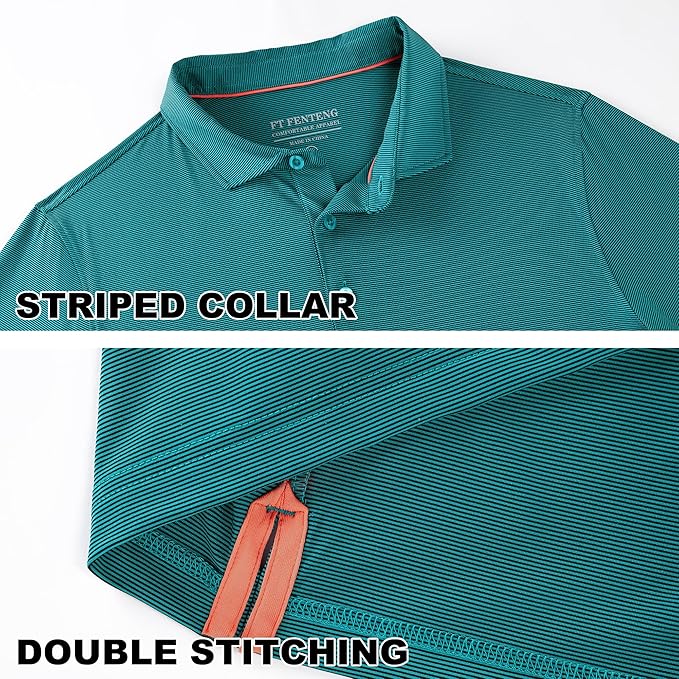Mens Polo Shirts Short Casual Solid Stylish Dry Fit Performance Designed Collared Golf Polo Shirts for Men