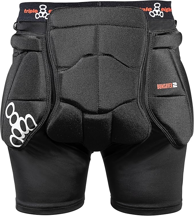 Triple Eight Bumsaver Padded Shorts for Skateboarding, Roller Skating, Roller Derby, Inline Skating, Snowboarding and Skiing