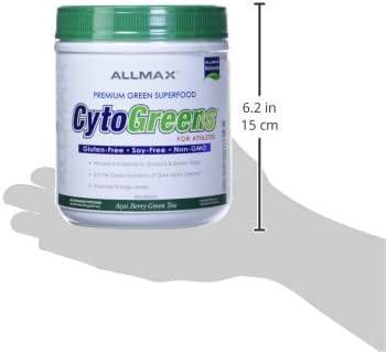 ALLMAX Nutrition - Cytogreens Super Greens Powder, Infused with Spirulina, Spinach & Barley Grass, Supports Immune & Digestive Health, Gluten Free & Vegan, 60 Servings (Acai Berry Green Tea)