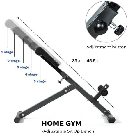 Roman Chair, Hyperextension Bench Roman Chair Adjustable Back Extension Machine Lower Back Exercise Equipment Multi-Functional Workout Bench for Home Gym Full Body Abs Glutes Core Muscles