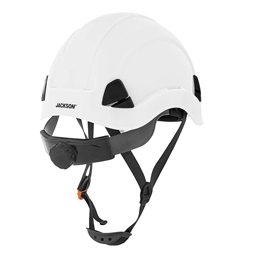 Jackson Safety CH300 Climbing-Style Hard Hat - Non-Vented Construction Helmet with Chin Cup - ANSI Z89.1 & OSHA Compliant - (Multiple Colors)
