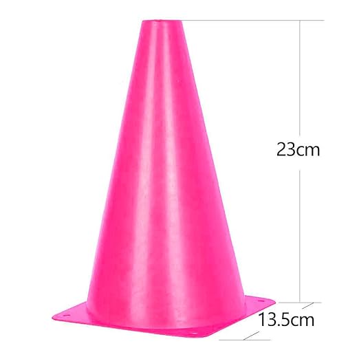 Alyoen 9 inch Traffic Cones, Plastic Sport Cones, Pink Soccer Training Cones for Outdoor Activity & Festive Events (Sets of 10/15/ 20)