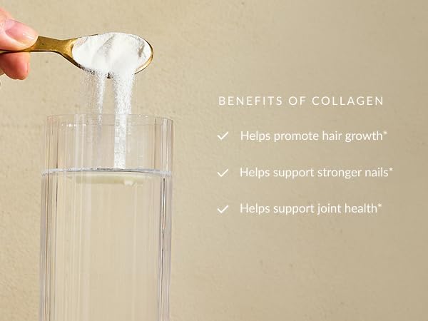 Beam Collagen Powder, Collagen for Women, Collagen with Hyaluronic Acid, Collagen Peptides Type 1 and 3, with Biotin, Grass Fed Bovine, Third-Party Tested, Best for Coffee, Vitamin C, 30 Servings