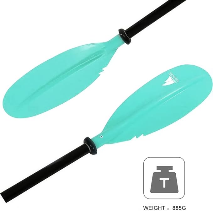 Kayak Paddle - Adjustable 2 Pieces Aluminum Alloy Shaft with Glass Fiber Blade for Surfing,Oar Fishing Easy Packable Travel