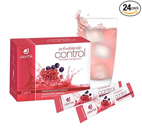 Javita Control Fruity (Acai, Pomegranate) Drink Mix Beverage with Slimming Herbs (Garcinia Cambogia, Gymnema Sylvestre) to Help Support Healthy Lifestyle, Appetite (1 Box/24 Sticks)