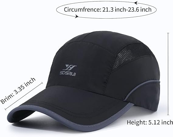 Running Hat Mesh Sports Cap Lightweight Quick Drying Runner Cap for Men Women