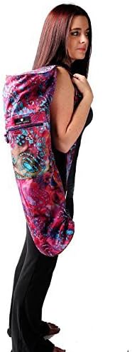 Hugger Mugger Batik Yoga Mat Bag - beautiful pattern, durable 100% cotton, full lining, adjustable strap, 2 extra zipper pockets