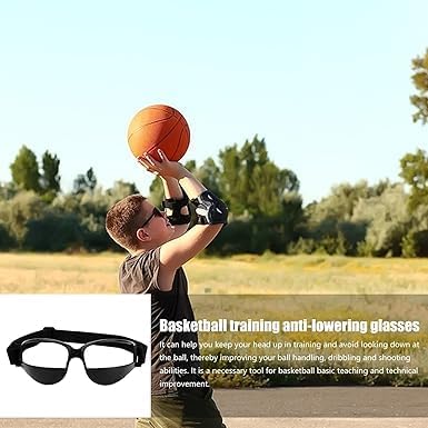 Black Basketball Glasses- Basketball Dribbling Goggles,17 X 6cm Portable Glasses For Dribbling,Comfortable Protective Sports Dribble Specs For Training Team Sports